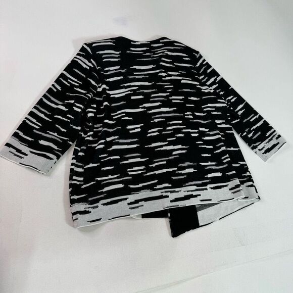 Ming Wang Jacket Cardigan Womens Large Black Buttoned Top Knit Acrylic Mature - Picture 5 of 8